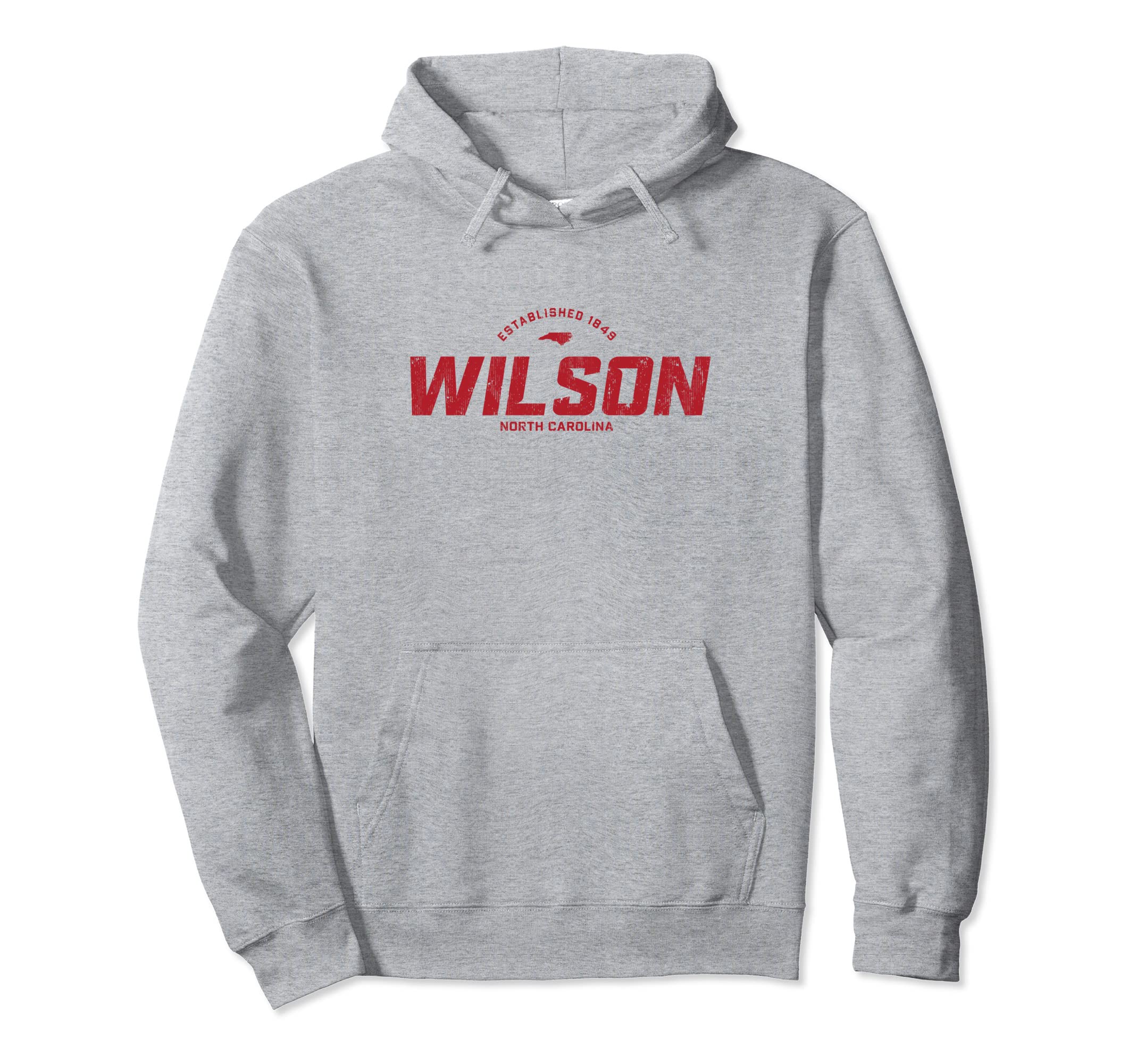 Wilson North Carolina NC Vintage Athletic Red Sports Logo Hoodie