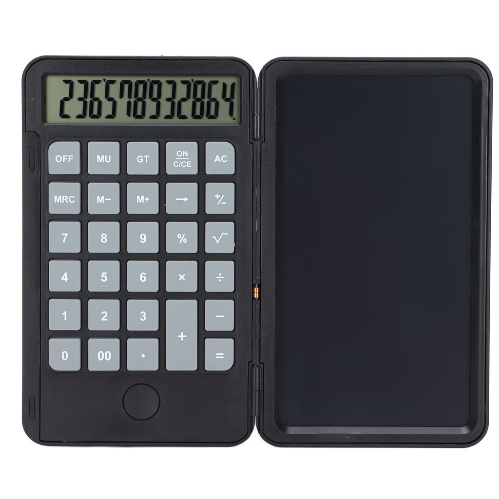 Calculator Writing Tablet 6.5in LCD Chargeable Portable Paperless Drawing Handwriting BoardBlack