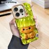 Phone Case: 2D flat lambskin suitable for iPhone 18, 17, 16, 15, 14, 13 Pro film protection case,cartoon dolls, Christmas and Halloween gifts