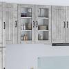 Wall Mounted Glass Cabinet LUCCA Concrete Grey 80 x 31 x 80 cm Particleboard