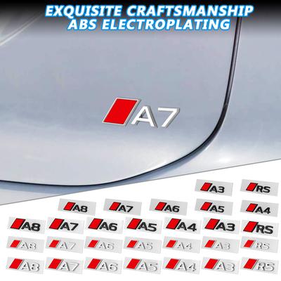 Per 4GFY A3 A4 A5 A6 A7 A8 RS Sline S Quattro Q3 Q5 Q4 Q6 Q7 Q8 S3 S5 S4 Adesivo Decorazione Lettere Bagagliaio Auto Accessori Auto