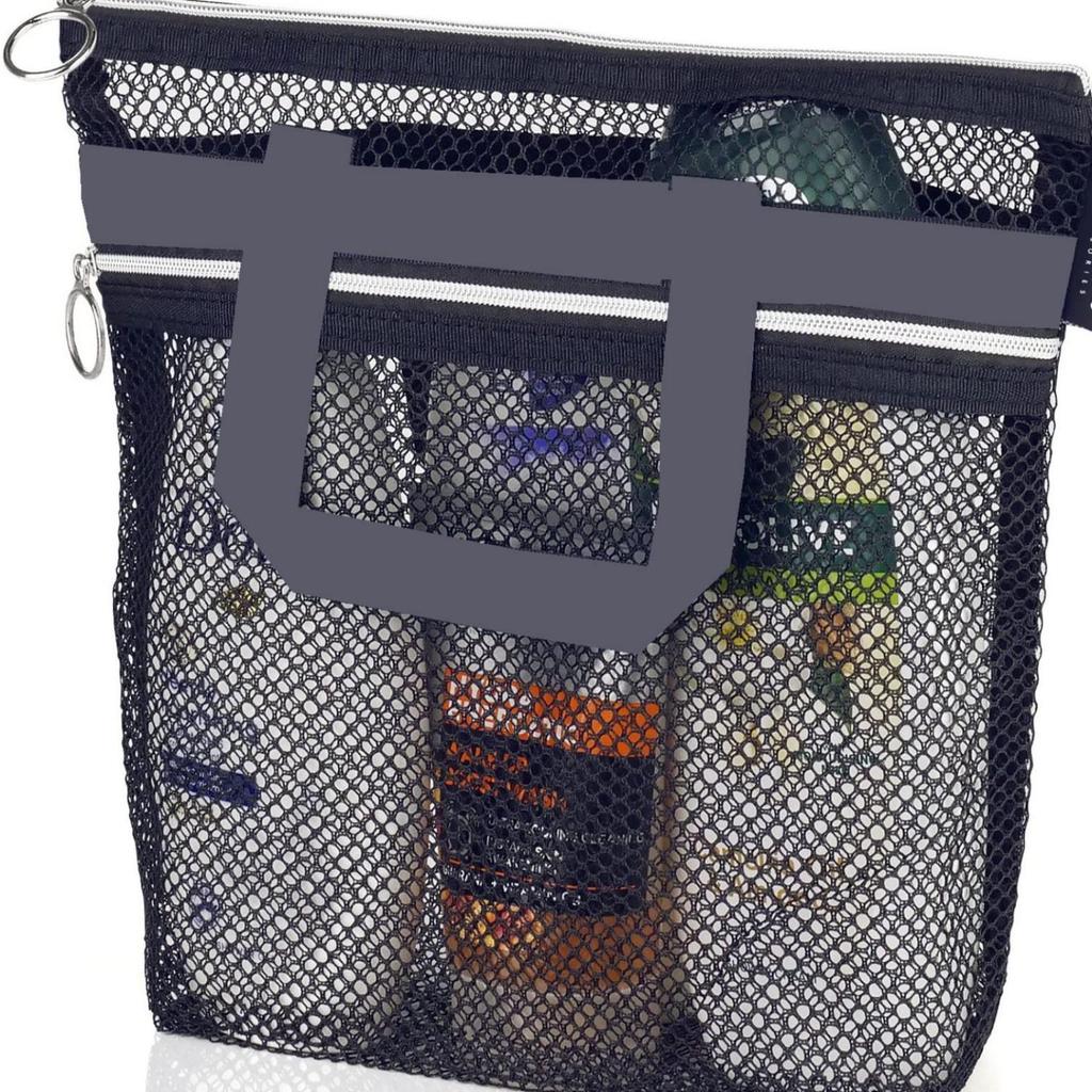 Transparent Portable Mesh Shower & Makeup Organizer Bag