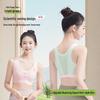 Seamless Breathable Sports Bra Vest for Junior High & High School Girls with Integrated Fixed Cup