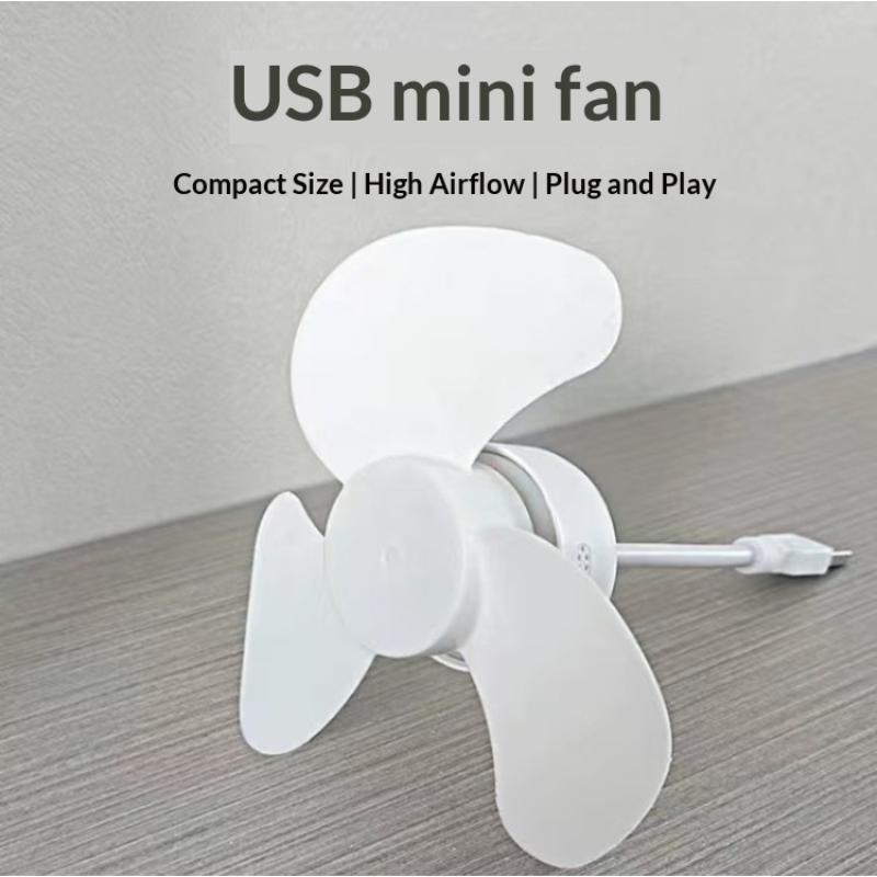 1 stk Mini Bærbar Køleventilator USB Fleksibel Ventilator USB-drevet til Powerbank Laptop PC AC Oplader