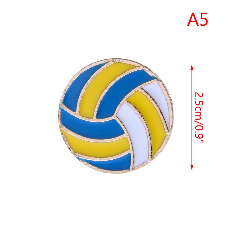 Modische Sport-Anstecknadeln Herren Basketball Badminton Tischtennis Volleyball Rugby Emaille-Abzeichen Metallverschluss Damen Denim-Schmuck