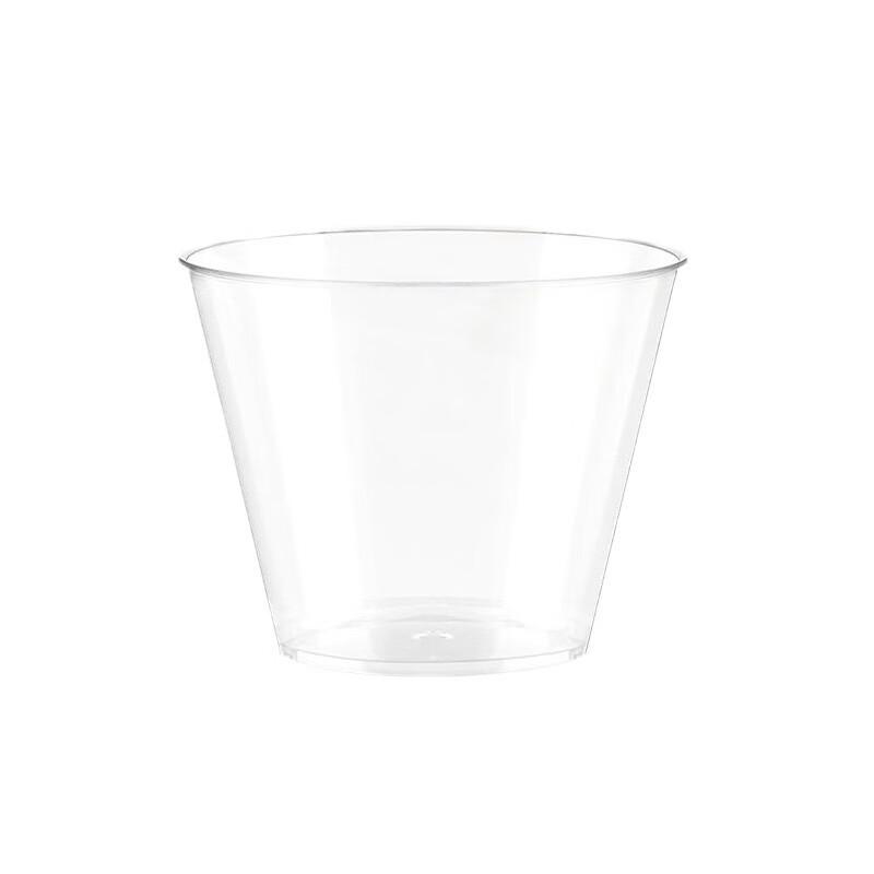 Disposable 100ml Round Plastic Dessert Cups with Spoons (100-Pack)
