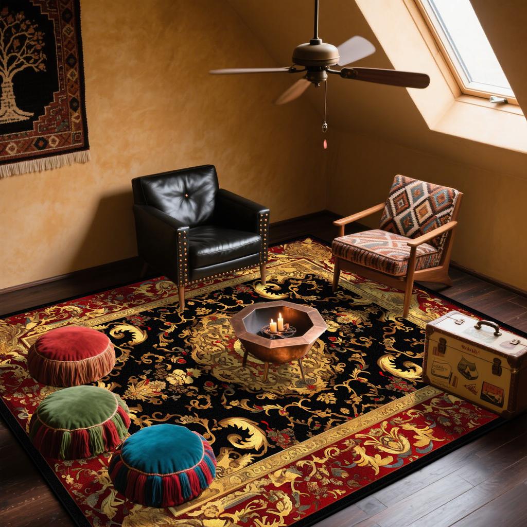 Persian Retro Ethnic Style Carpet Home Decoration Living Room Sofa Large Rugs Bedroom Bed End Non-slip Soft Floor Mat Washable
