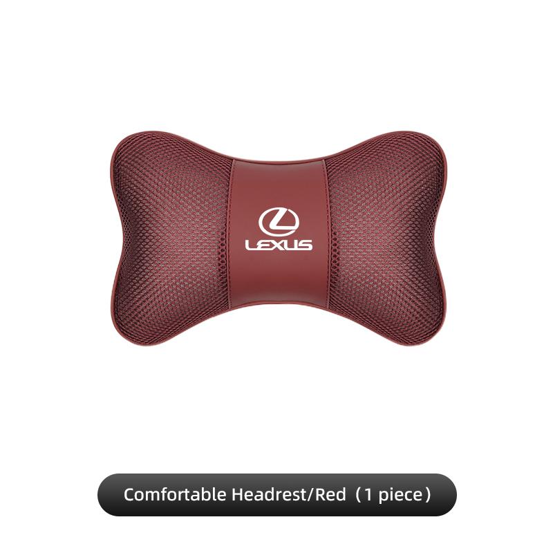 

Подушка-чехол на подголовник автомобиля из ледяного шелка, подушка с эффектом памяти, автомобильные аксессуары для Lexus ES300h LX570 RX350 IS250 Ct200h GX470 LX600 LX470 красный