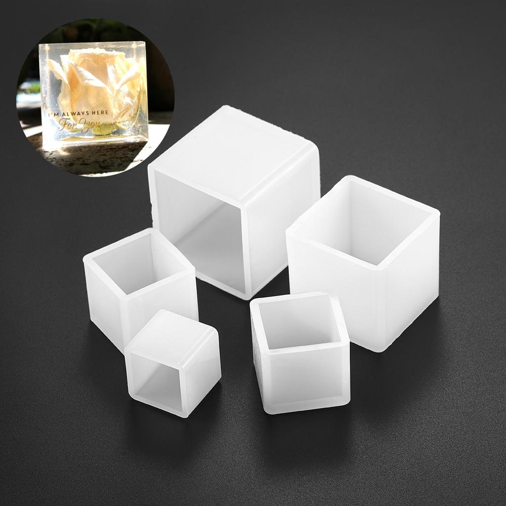 1Pcs Cube Jewelry Epoxy Casting Molds Sets Mixed Style UV Epoxy Resin Molds Tools For DIY Jewelry Making Findings Supplies Kits
