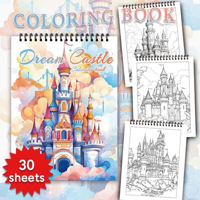 Omaľovánka pre dospelých - 30 listov Dámska špirálová omaľovánka, 11,2 x 8,3 palca, Kresliaci zošit, Darček k narodeninám, Darček na sviatočnú párty