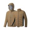 Fila Golf Series Fashion Retro Casual Sports Goose Down Warm Two-Piece Hooded Jacket Men Outerwear Dark-Brown A11M545914FBN