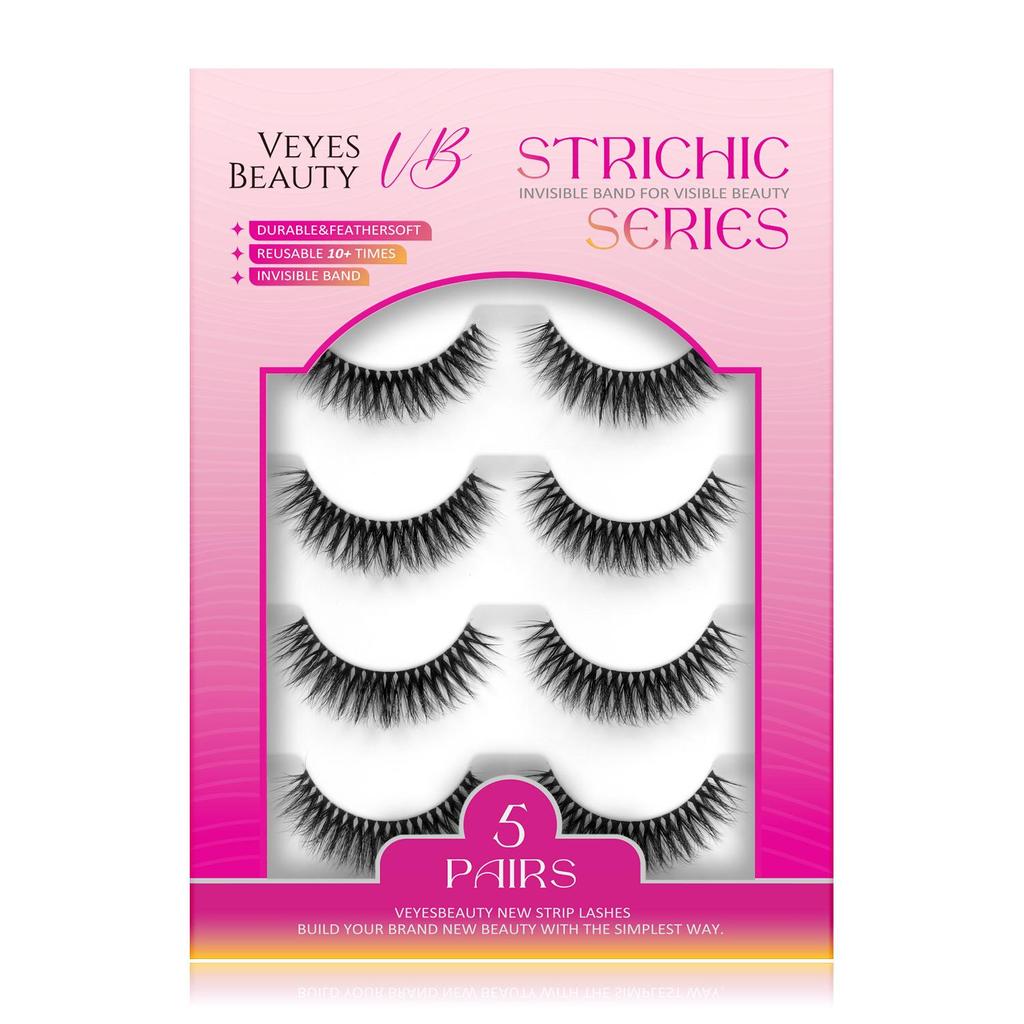 Veyesbeauty DENSE MIST Lash Clusters Invisible Band Reusable Durable Quick & Easy Application 5 Pairs