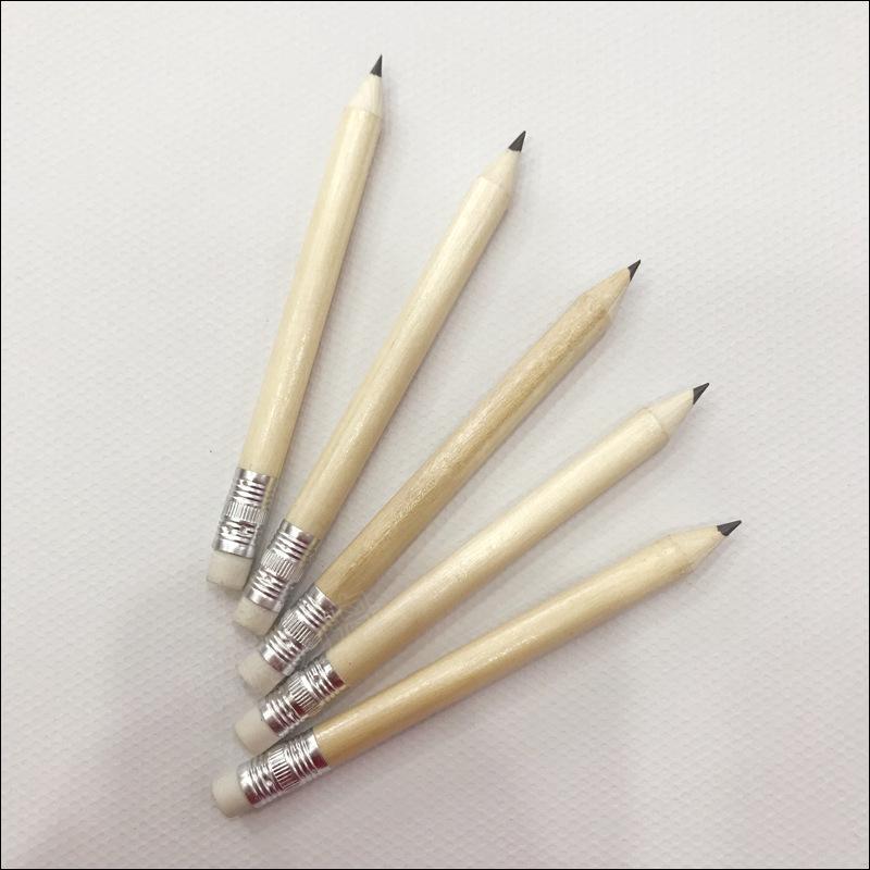 10cm Engraved Natural Wood Hotel Pencil with Eraser
