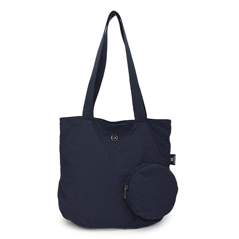 Solid Color Lightweight Women's Foldable Shoulder Bag Tote Bag