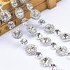 1yd Chaîne de Strass Forte Praticabilité Brillante Éblouissante Belle Chaîne à Griffes de Strass pour Décoration de Vêtement DIY