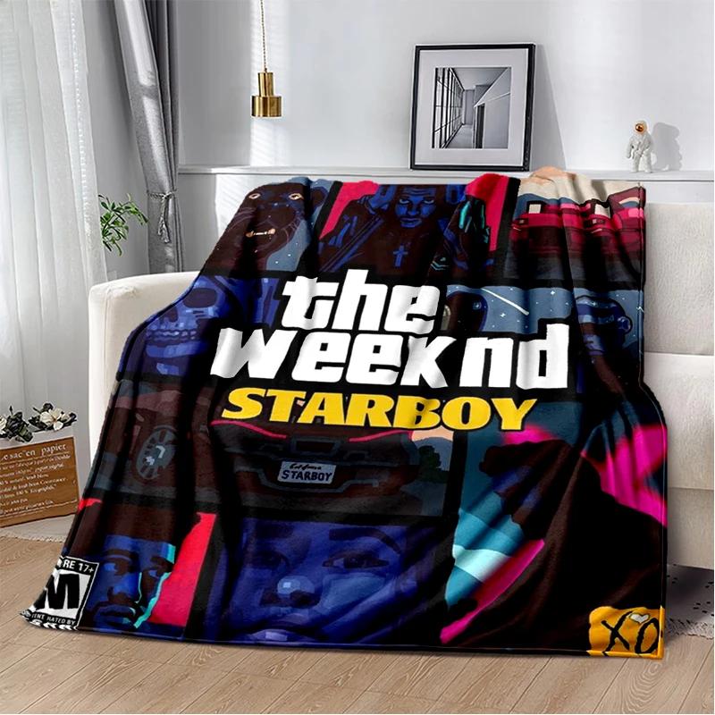 3D THE WEEKND,XO Alternative R&B Abel Tesfaye Flannel Blanket,Soft Throw Blanket for Home Bedroom Bed Sofa Travel Cover Kid Gift