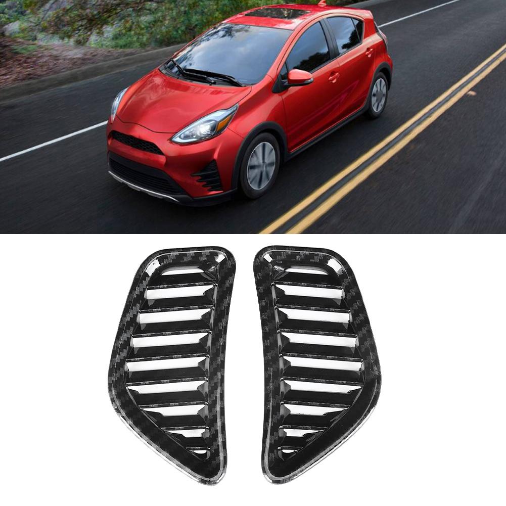 2pcs Front Upper Air Outlet Frame Carbon Fiber Pattern Fit for Toyota Prius Hatchback 19 20