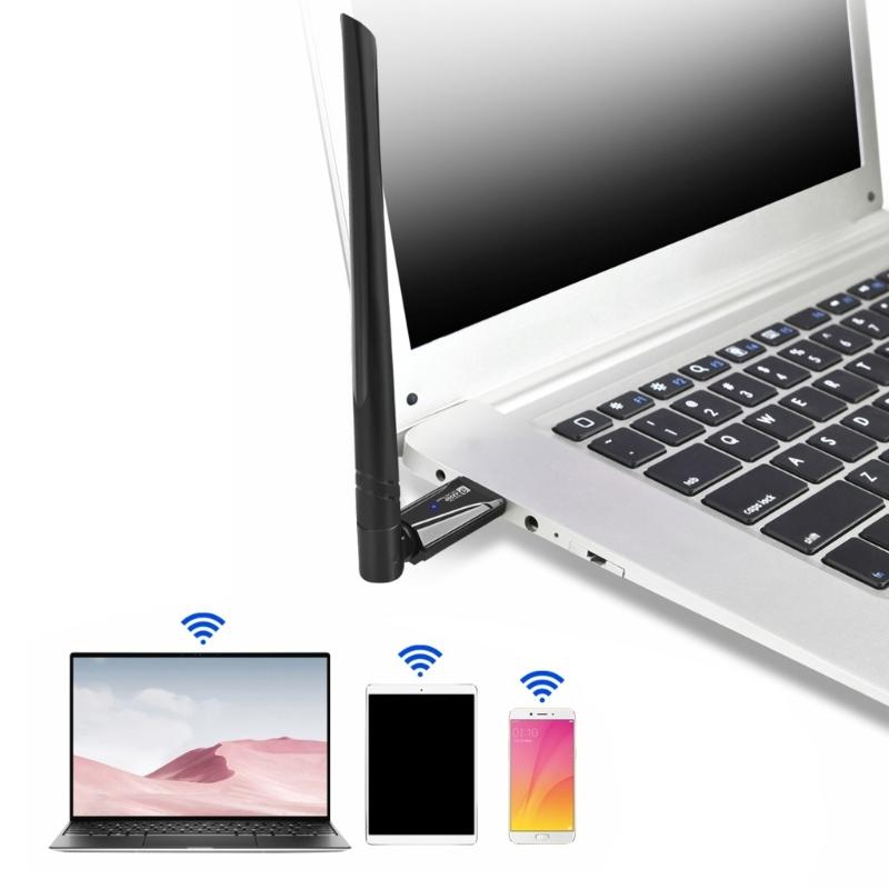 WiFi Dongle 900Mbps WiFi Adapters WIFI6 Transmitters Receiver DualBand 5GHz/2.4GHz Fast USB2.0 900M