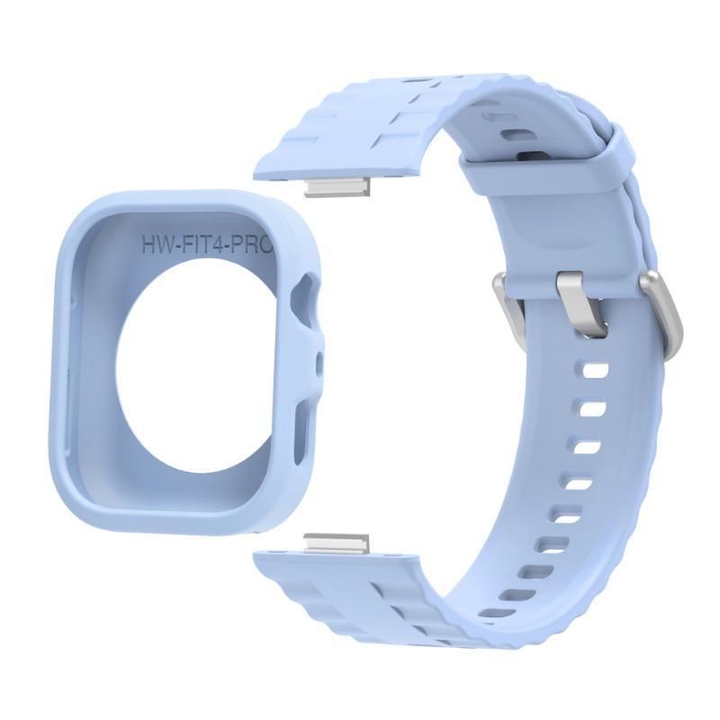 Silicone Case+Strap for Huawei Watch Fit 4 Pro Comfortable Comfortable Breathable Band