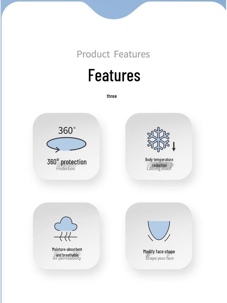 2025 Damen Eisgefühl Atmungsaktive 3D Sonnenschutzmaske, Anti-UV, Perfekt für Frühling & Sommer