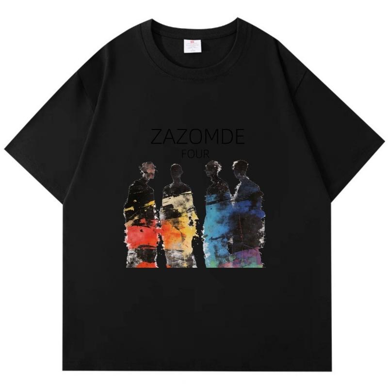 Zazomde Largesize Mens 100 Cotton Tshirt Multicolor Human Body Pattern Casual Couple Clothing Streetwear