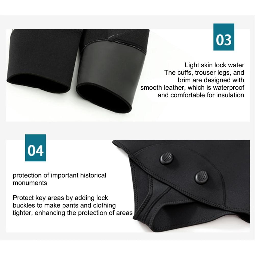 Professional Diving Suit Men’s Deep Diving Warm Wetsuit Cold-Proof 3mm Thickened One-Piece Snorkeling Fishing and Hunting Suit