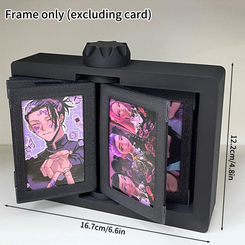 Rotatable Photo Frame Kpop Photocard Holder Idol Picture Frame Display Stand Desk Accessorie Room Desktop Decor Marco De Fotos