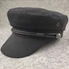 European and American Style Captain Hat Big Head Circumference Flat Top Hat Casual Fashion Men's Hat Small Head Circumference Women's Hat