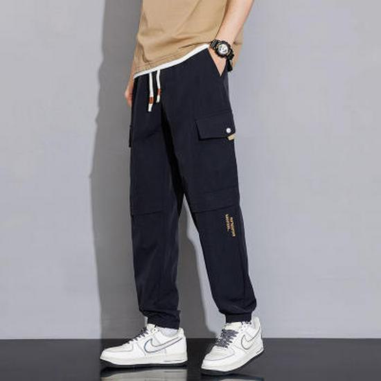 

Мужские брюки свободного кроя с несколькими карманами, весна/осень, большой размер, молодежный повседневный стиль 5XL