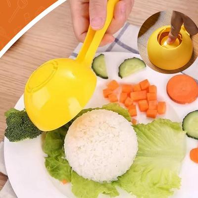 1/2pcs Non Stick Rice Scoop Mold Half Round Rice Ball Spoon Plastic Porridge Spoon Kitchen Cooking Accessories