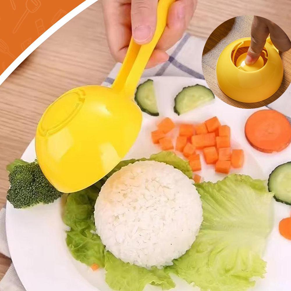 1/2pcs Non Stick Half Round Rice Spoon Rice Ball Mold DIY Rice Scoop Porridge Spoon Kitchen Cooking Accessories