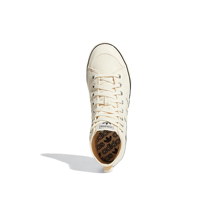 Adidas Nizza High RF 74 Ecru Tint Unisex Tenisky Krémová Krémově bílá Jádrově černá GX8347