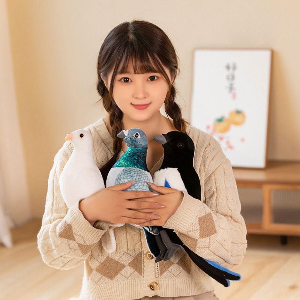 Lifelike Eyes Simulated Pigeon Plush Toy Soft Material Realistic Pigeon Plush  Children Gift
