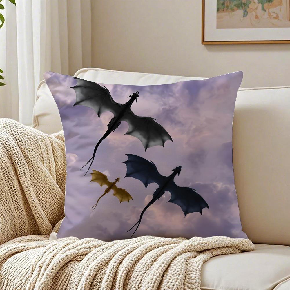Book Epic FFourth Wing Cushion Cover Pillowcase Antidustmite Living Room Sofa Decor Cushion Room
