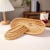 Multipurpose Rattan Basket for Fruit Storage Serving Plate Desktop Storage Tray Home and Office Organization Supplies