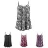Elegant Women's Summer Strappy Tops Cami Dress In Floral Print For Beach Outings