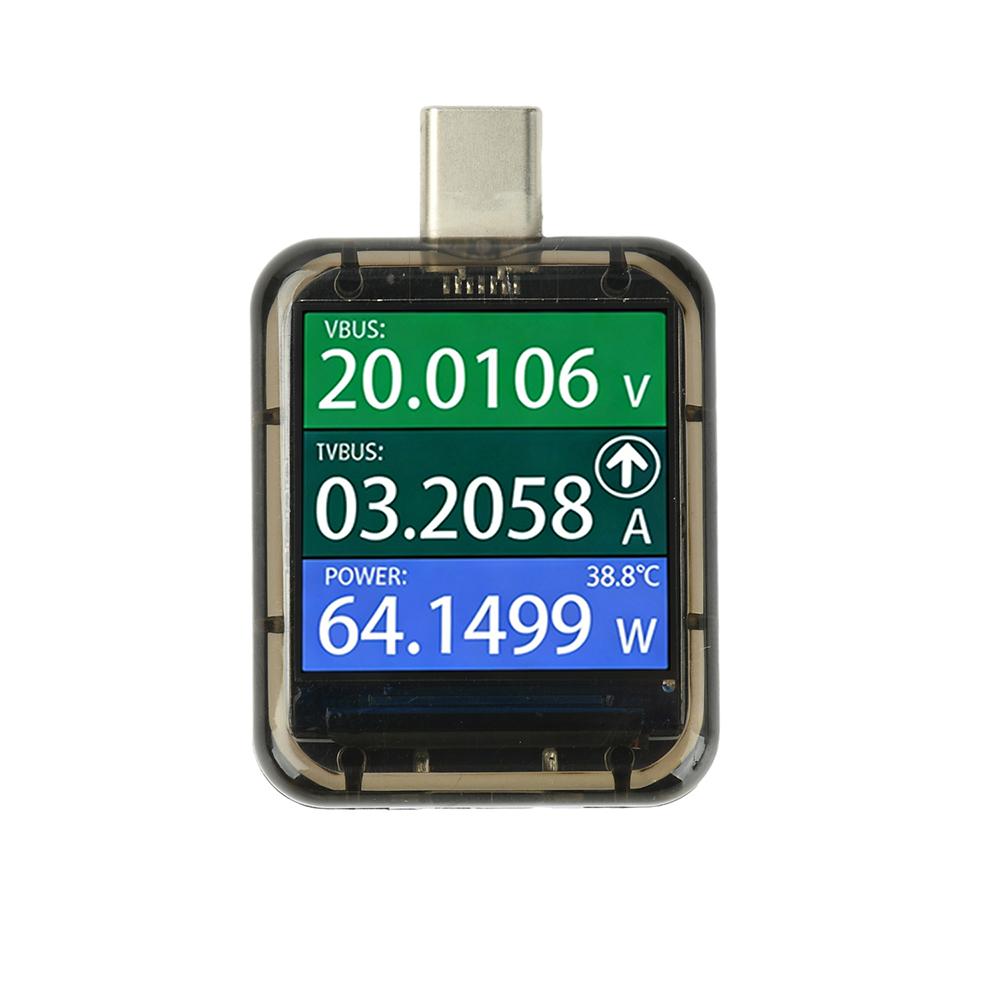 Type-C Fast Charging Tester, Digital DC Voltmeter, Ammeter and Power Meter, USB Bidirectional Charging Monitor DC 4.5-48V 0-6A