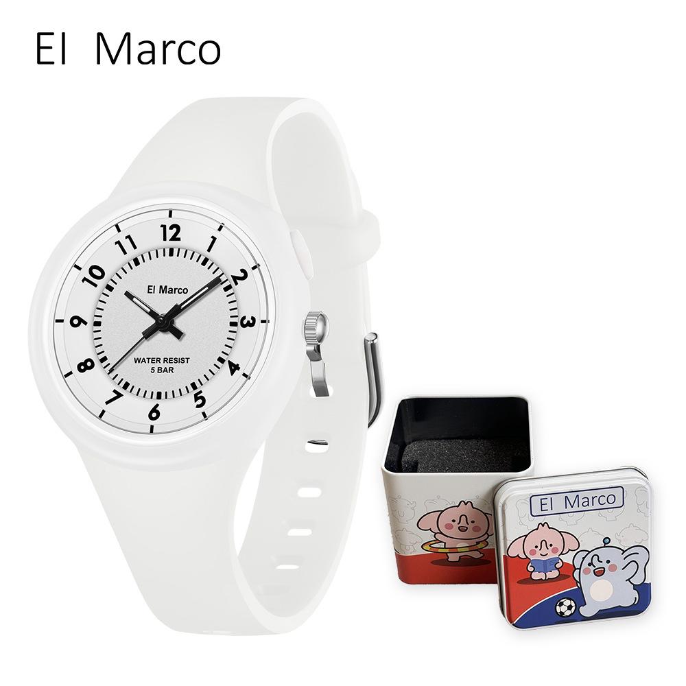 Marco Quartz Unisex Children's Sports Watch - Simple, Stylish, Waterproof with Color Block Design for Students