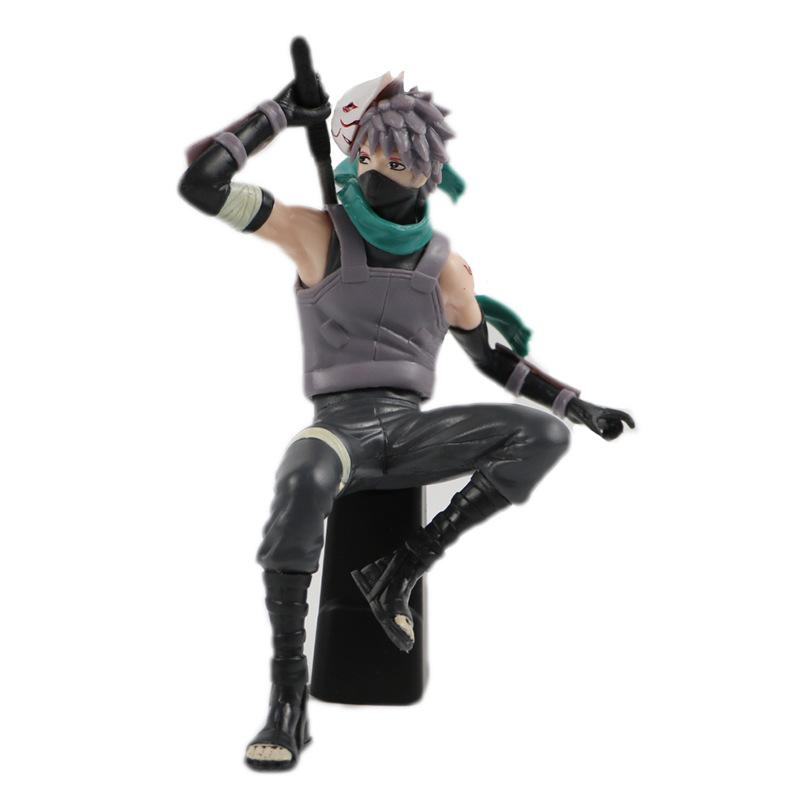 

17cm Anime Anbu Ninja Dark Hatake Kakashi Manga Figurine Statue PVC Action Figure Collection Model Doll Toys Decoration білий