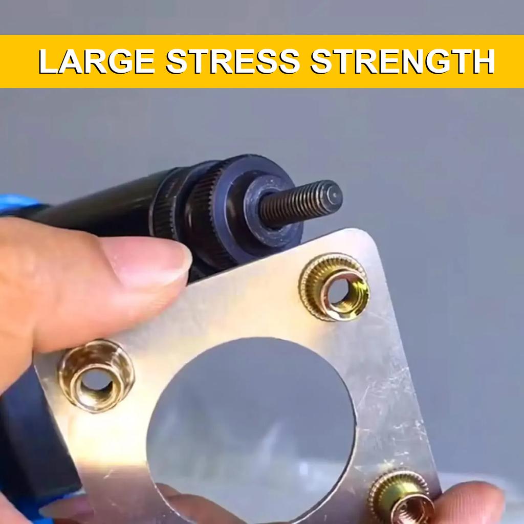 VKKM 90Pcs M3 M4 M5 M6 M8 Rivnut Flat Head Threaded Nut Vertical Stripe Rivets Insert Nutsert Cap Rivet Nuts