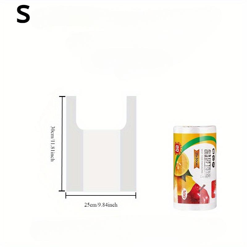 300pcs Transparent Disposable Food Storage Bags Set, Suitable for Supermarkets, Convenience Stores, Kitchens, and Restaurants