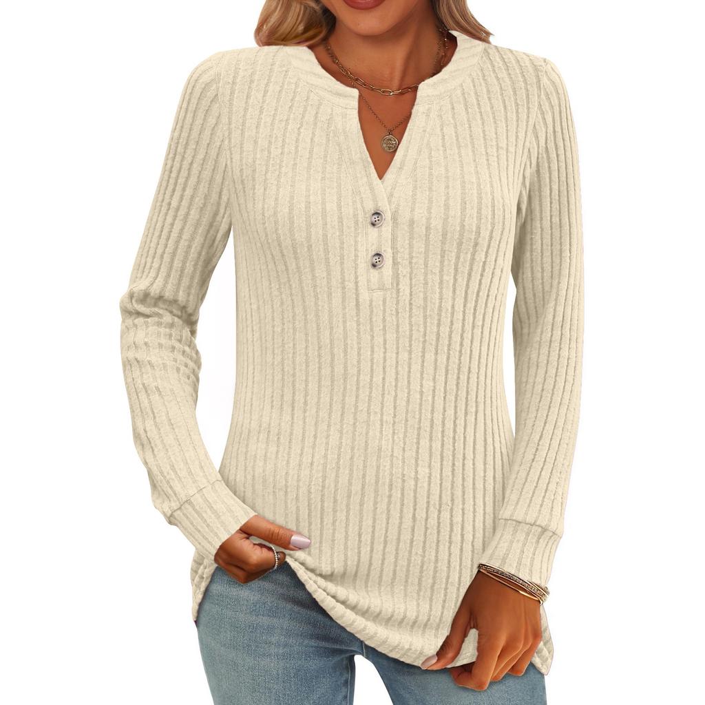 Women's -color Fashionable Long-sleeved Top