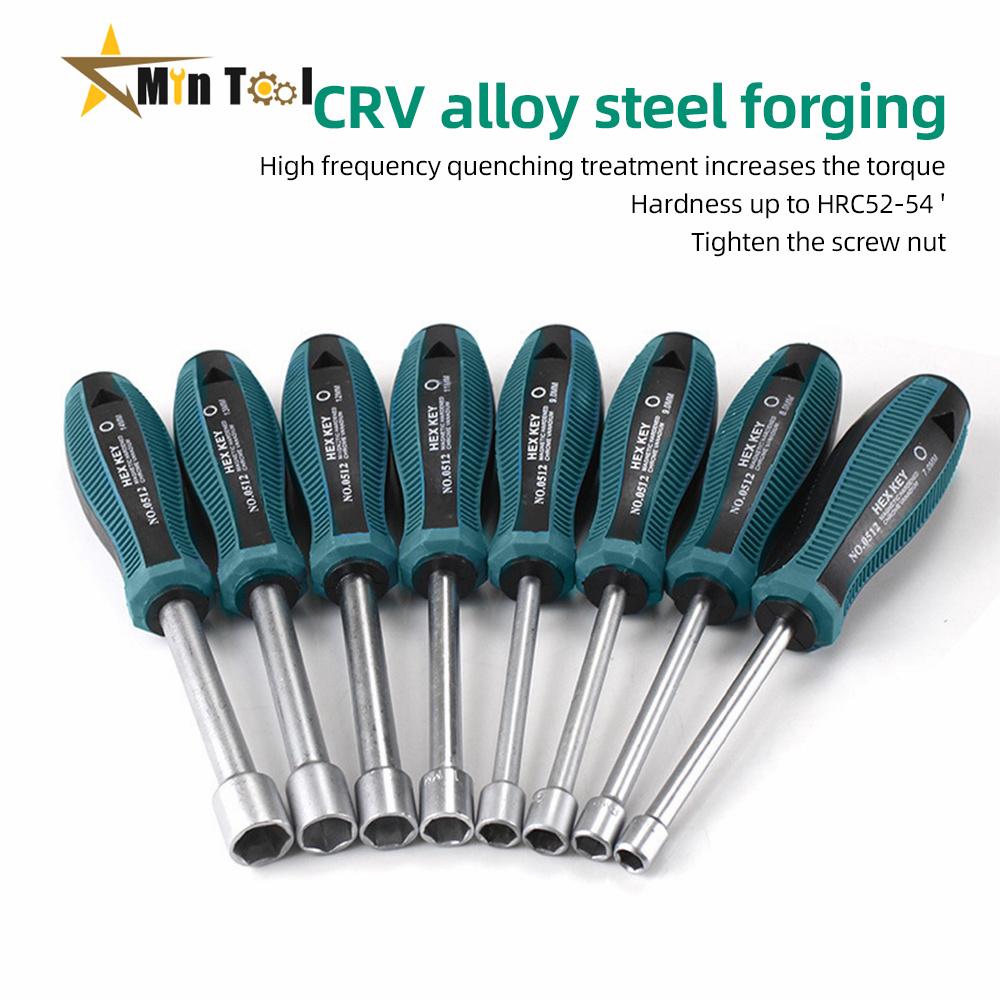 6mm 7mm 8mm 9mm 10mm 11mm Metall-Steckschlüssel Schraubenschlüssel Schraubendreher Sechskantmutter Schlüssel Muttertreiber Handwerkzeug für Autoreparaturwerkzeug