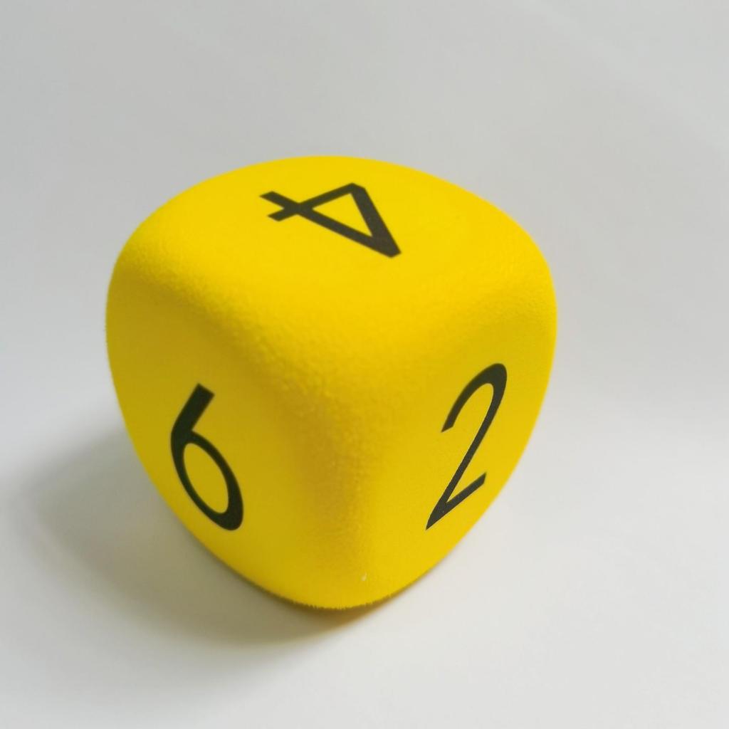8cm EVA Rounded Corner Foam Dice - Six-Sided, 3.8cm Square