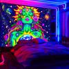 VIKAMA NeonThemed Landscape Tapestry Of Mother Earth Psychedelic Galaxy Fabric BohemianStyle Room Decoration