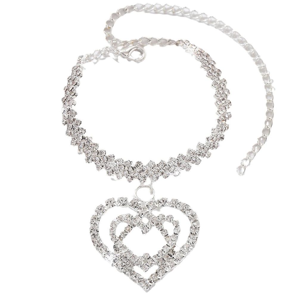 Sex Beach Rhombus Anklet Sexy Rhinestone Love Premium Anklet Women'S Accessories