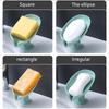 Leaf Shape Box Soap Holder Container Soap Bath Accessories Suction Cup Dish With Water Drain For Bathroom Container  Soap Holder