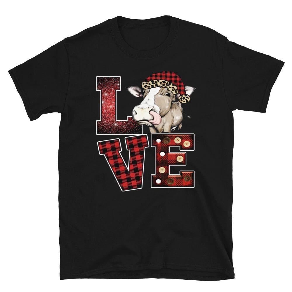 LOVE Cow Cute Funny Cow T-Shirt XL