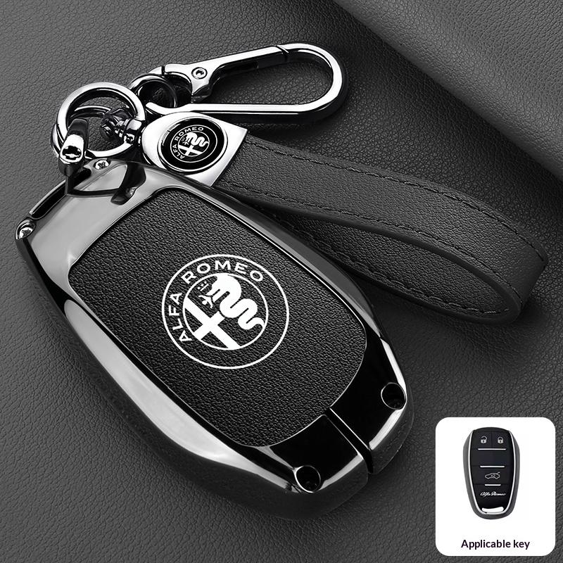 Car Key Bag Keychain Car Remote For Alfa Romeo Giulia 2015 +Stelvio 2016+ Spider Etcetera Key Case Cover Shell Protector KeylessSA0