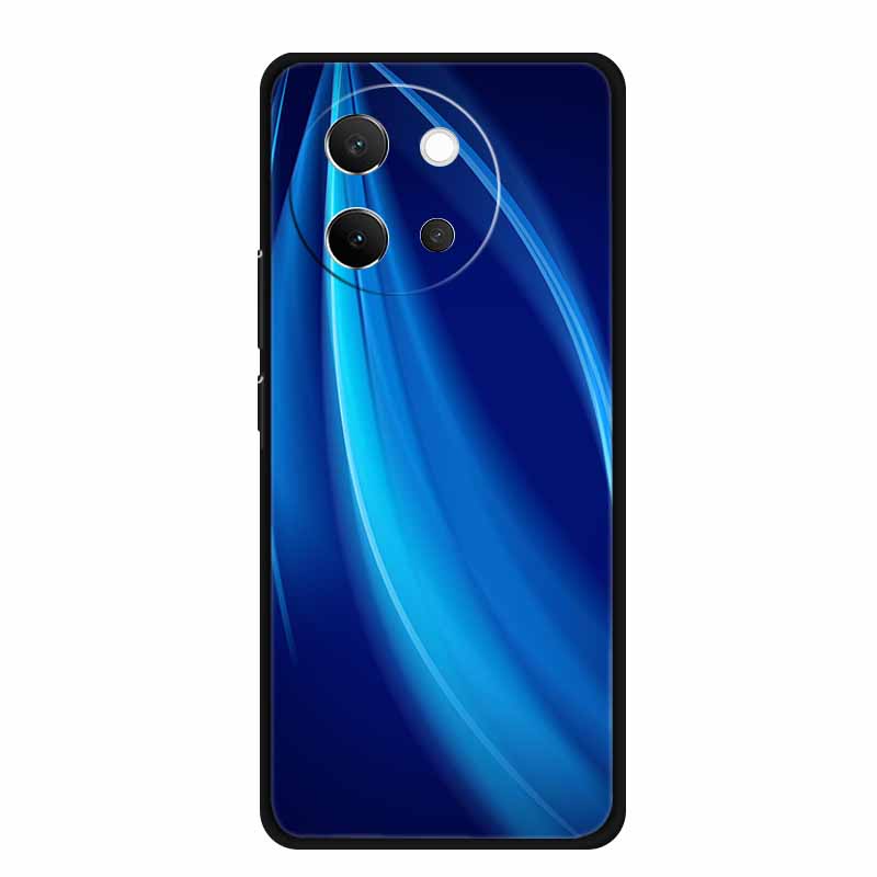 For Vivo V40 Lite Case V40lite V 40 Lite Fashion Black Silicone Soft Back Cover Case For Vivo V30e 5G Phone Case V 30 e Funda